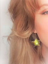 Load image into Gallery viewer, Iridescent Star Dangle Earrings
