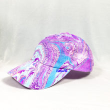 Load image into Gallery viewer, Purple Blue Retro Inspired Blacklight Dad Hat-Marble Dipped