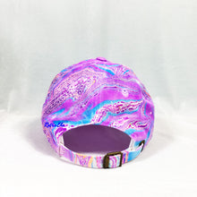Load image into Gallery viewer, Purple Blue Retro Inspired Blacklight Dad Hat-Marble Dipped