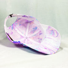 Load image into Gallery viewer, Purple Blue Retro Inspired Blacklight Dad Hat-Marble Dipped
