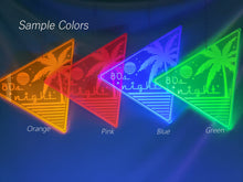 Load image into Gallery viewer, Tropic Night-Retro Synthwave Blue Moon  Acrylic Art Wall Hanging Circle