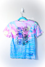 Load image into Gallery viewer, Retro Wave Flowers Marbled Shirt-Youth Large