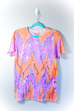 Load image into Gallery viewer, Purple and Orange Zig Zag Marbled Shirt-Adult Medium