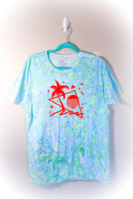 Load image into Gallery viewer, Retro Palm Tree Marbled Dot Shirt-Adult Large