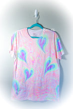 Load image into Gallery viewer, Rainbow Heart Marbled Shirt-Adult Large