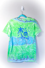 Load image into Gallery viewer, Retrowave Palm Tree Marbled Shirt-Adult Large