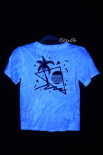 Load image into Gallery viewer, Retro Palm Tree Ocean Marbled Shirt-Youth Small