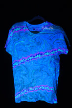 Load image into Gallery viewer, Green with Pink Waves Marbled Shirt-Adult Medium