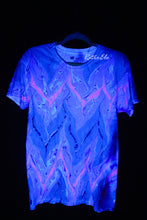 Load image into Gallery viewer, Purple and Orange Zig Zag Marbled Shirt-Adult Medium