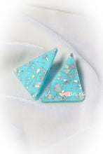 Load image into Gallery viewer, 80s Inspired Chunky Glitter Triangle Studs | More Colors!