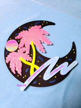 Load image into Gallery viewer, Saved by the Moon-Blacklight Crescent Moon Acrylic Art Wall Hanging