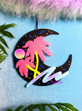 Load image into Gallery viewer, Saved by the Moon-Blacklight Crescent Moon Acrylic Art Wall Hanging