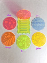 Load image into Gallery viewer, Fluorescent UV Acrylic Coaster Set-Flamingo Paradise