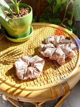 Load image into Gallery viewer, Baby Pink Lace Butterfly Handmade Cotton XL Scrunchie