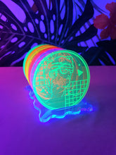 Load image into Gallery viewer, Fluorescent UV Acrylic Coaster Set-Vaporwave City