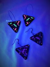 Load image into Gallery viewer, Roller Rink Vaporwave Triangle Earrings