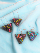 Load image into Gallery viewer, Roller Rink Vaporwave Triangle Earrings