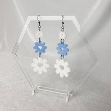 Load image into Gallery viewer, Flower and Heart Dangle Earrings