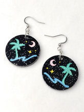 Load image into Gallery viewer, Pastel Retro Beach Sparkle Dangle Earrings