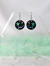 Load image into Gallery viewer, Pastel Retro Beach Sparkle Dangle Earrings