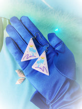 Load image into Gallery viewer, Vaporwave 80s Beach Palm Tree Acrylic Earrings