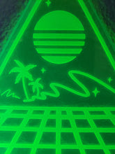 Load image into Gallery viewer, Blacklight Night-Vaporwave Acrylic Art Wall Hanging Triangle