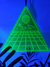 Load image into Gallery viewer, Blacklight Night-Vaporwave Acrylic Art Wall Hanging Triangle