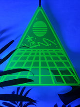 Load image into Gallery viewer, Blacklight Night-Vaporwave Acrylic Art Wall Hanging Triangle