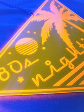 Load image into Gallery viewer, 80s Night-Vaporwave Acrylic Art Wall Hanging Triangle