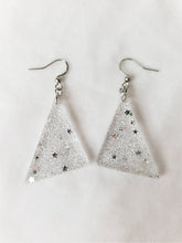 Load image into Gallery viewer, 80s Glitter Triangle Geometric Earrings