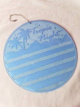 Load image into Gallery viewer, Tropic Night-Retro Synthwave Blue Moon  Acrylic Art Wall Hanging Circle