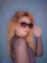 Load image into Gallery viewer, 80s Pastel Blue and Violet Moon Star Sparkle Glitter Triangle Geometric Stud Earrings