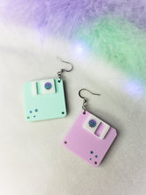 Load image into Gallery viewer, Pastel Mini Diskette Earrings