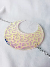Load image into Gallery viewer, Rainbow Iridescent Leopard Crescent Moon Prism Suncatcher