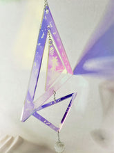 Load image into Gallery viewer, 80s Memphis Style Rainbow Iridescent Triangle Prism Suncatcher