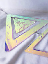 Load image into Gallery viewer, 80s Memphis Style Rainbow Iridescent Triangle Prism Suncatcher