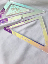 Load image into Gallery viewer, 80s Memphis Style Rainbow Iridescent Triangle Prism Suncatcher