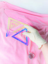 Load image into Gallery viewer, 80s Memphis Style Rainbow Iridescent Triangle Prism Suncatcher