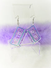 Load image into Gallery viewer, Mini 80s Mix Cassette Tape Clear Acrylic Earrings