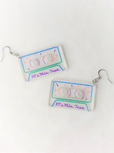 Load image into Gallery viewer, Mini 80s Mix Cassette Tape Clear Acrylic Earrings