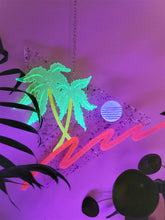 Load image into Gallery viewer, 80s Paradise Beach-Vaporwave Acrylic Art Wall Hanging Triangle