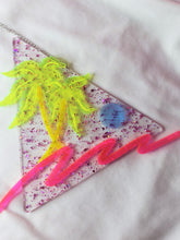 Load image into Gallery viewer, 80s Paradise Beach-Vaporwave Acrylic Art Wall Hanging Triangle