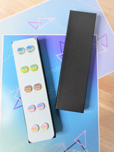 Load image into Gallery viewer, Pastel/Bright Vaporwave Retro Sun/Moon Studs Pack