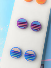 Load image into Gallery viewer, Pastel/Bright Vaporwave Retro Sun/Moon Studs Pack