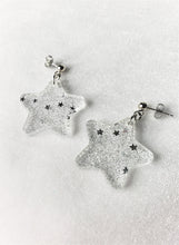 Load image into Gallery viewer, Clear Star Sparkle Earrings