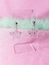 Load image into Gallery viewer, Clear Star Sparkle Earrings