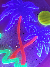 Load image into Gallery viewer, Neon Moon-Blacklight Crescent Moon Acrylic Art Wall Hanging