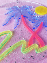 Load image into Gallery viewer, Neon Moon-Blacklight Crescent Moon Acrylic Art Wall Hanging