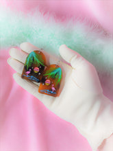 Load image into Gallery viewer, Retro Paradise in Tortoise Shell-Pastel Flamingo Tropical Earrings