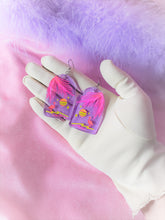 Load image into Gallery viewer, Retro Paradise-Fluorescent Flamingo Tropical Earrings
